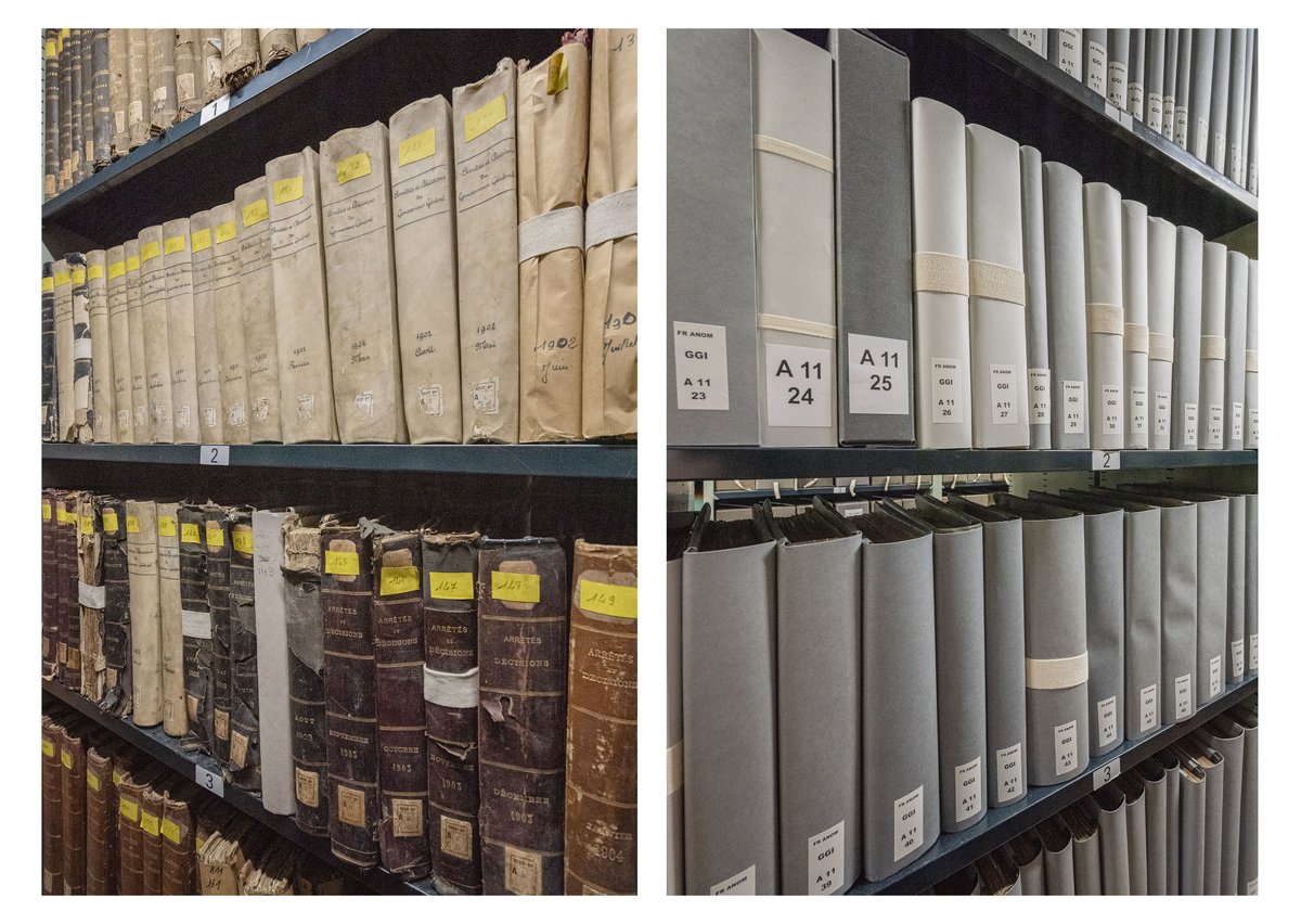 #jeudiphoto  
La conservation préventive est au cœur de nos métiers, en démontre cet avant/après ! 
#Viedarchiviste #Encoulisses