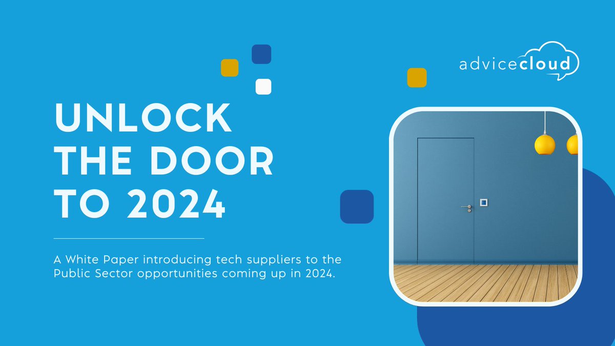 2024 is continuing to offer suppliers many opportunities to get into the public sector market. Get the inside scoop on the frameworks and DPSs in our 'Unlock the Door to 2024' White Paper: bit.ly/4a1w0eB
Tags #TechSupplier #GCloud #CloudTech
