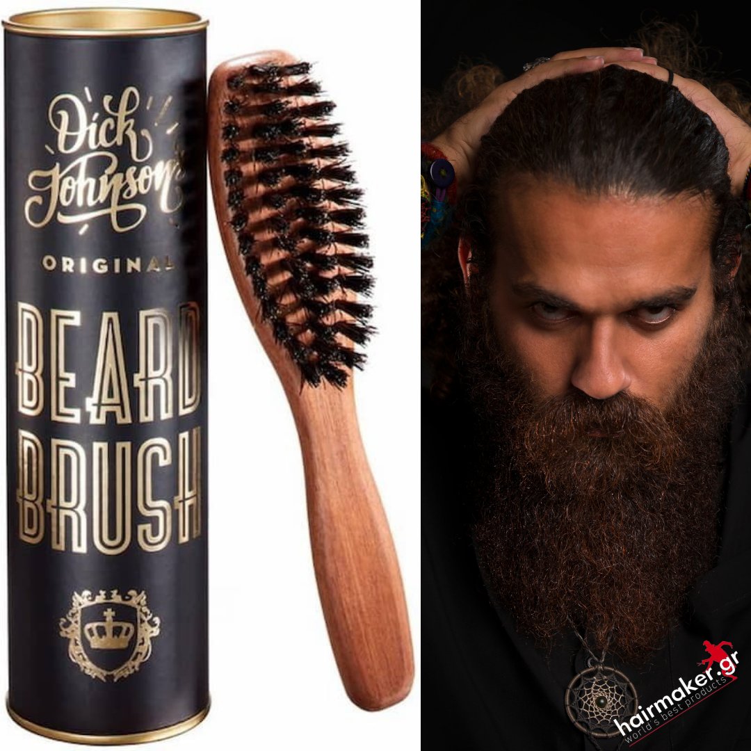 Beard Brush With Handle Wooden Dick Johnson