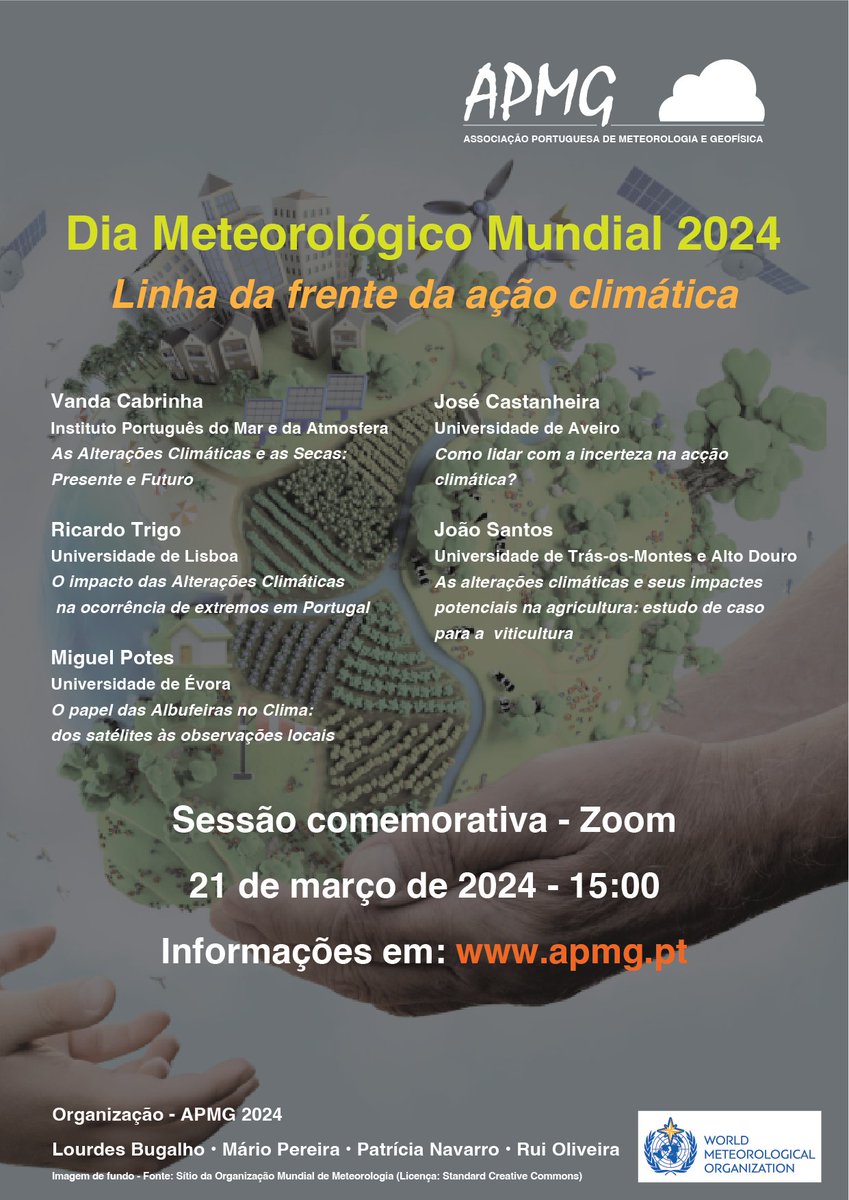 ame_asociacion's tweet photo. La Asociación Portuguesa de Meteorología y Geofísica #APMG organiza un "WorkShop" que tendrá lugar
el 21 de marzo a las 15 horas (hora de Lisboa) hasta
aproximadamente las 18 horas (hora de Lisboa). El link de acceso, así como más información en https://t.co/gB4hnlIL2D https://t.co/0gAfoPeLIb