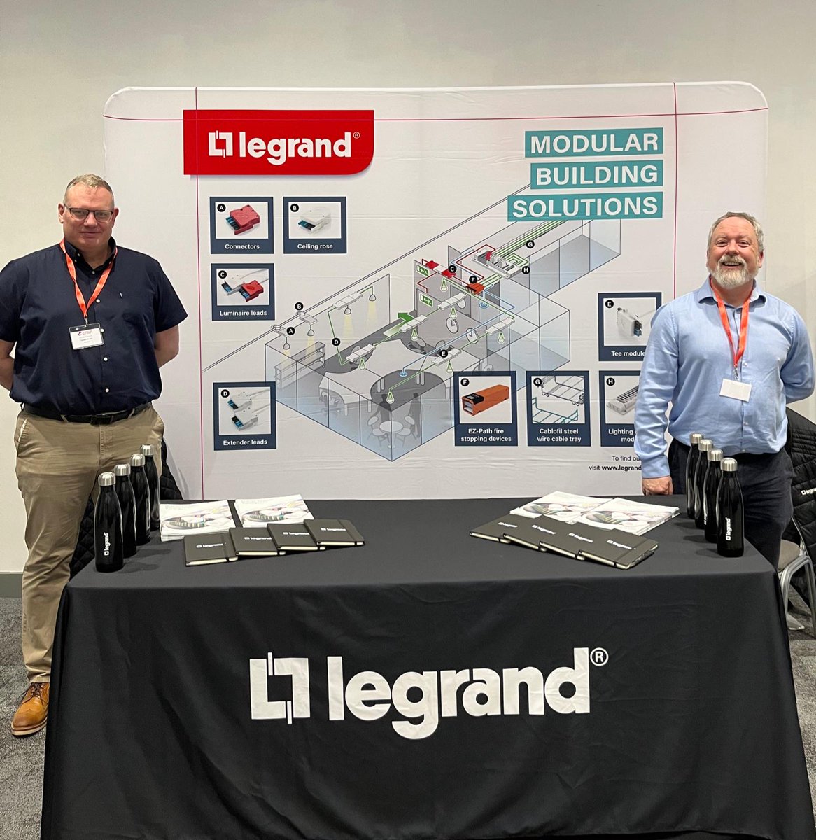 LegrandUK's tweet photo. James Wallace and Andrew Papworth are currently at #ModularMatters, ready to discuss our cable management and lighting control solutions for modular buildings.
Don't miss this opportunity to learn how we can support your projects!
#LegrandImprovingLives #LegrandUK https://t.co/L9eu1oY9N5