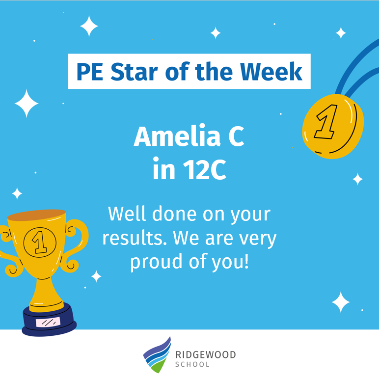Well done to all our Y12 and 13 students on their most recent exam results! A big well done to Amelia who was also our PE Star of the Week.