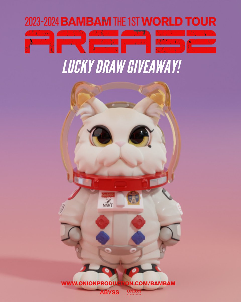 AstroCAT 52 giveaway! We are giving away 5 units of AstroCAT 52 the official 2023-2024 BamBam THE 1ST WORLD TOUR [AREA 52] merch! To participate: 🔥Tag 3 friends in the comments 🔥Share this post to your story 🔥Follow us on Instagram, Twitter and Facebook (all 3 accounts) to win…