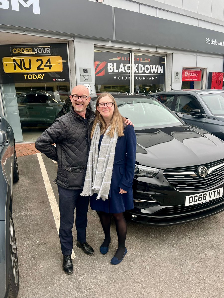 blackdownmotor's tweet photo. A big thank you to Kelly and George here, collecting Vauxhall Grandland X from Darren at Blackdown in Street! https://t.co/vfTsGmU6q1