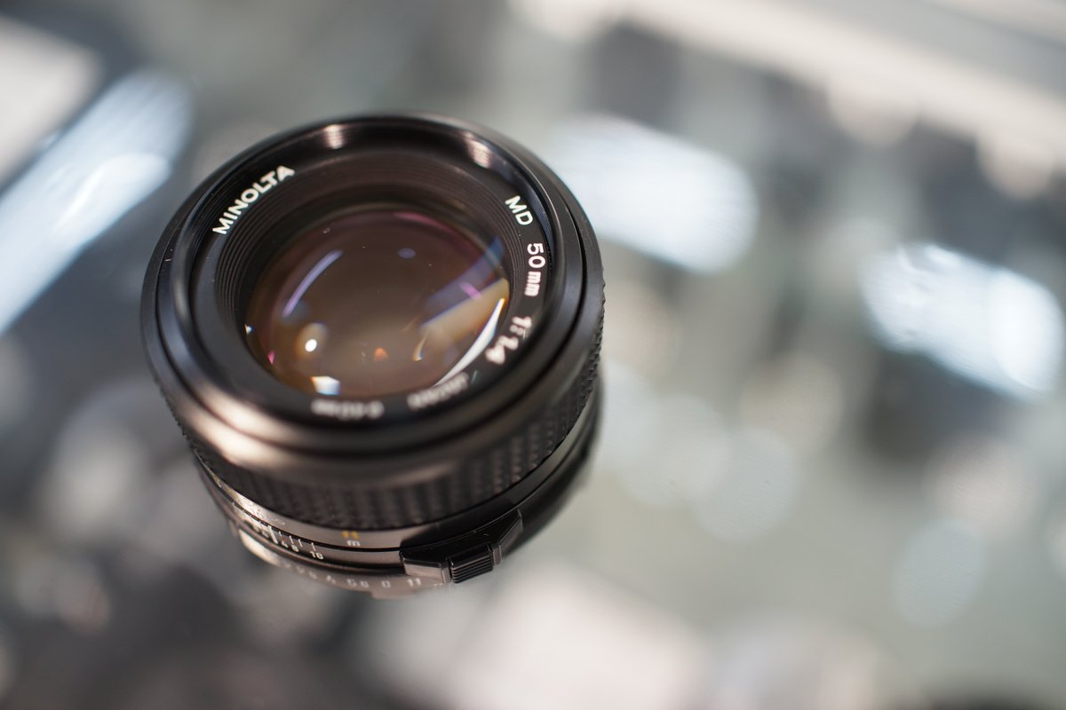 sanpoucamera's tweet image. (*'▽') New MD50mmF1.4！
入荷しました～(´▽｀*)！
いや～最近MINOLTAのMFレンズも少なく
久しぶりの入荷になりますね～(´▽｀*)
中々綺麗なボケ味のある1本
是非ご利用くださいませ～(´▽｀*)！
＃NewMD　
＃50ｍｍ　
＃MINOLTA