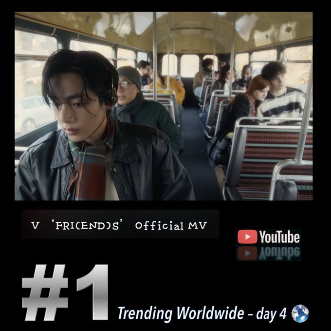 WORLDMUSICAWARD's tweet photo. #V holds in the Top 10 of the Global Digital Artist Rank at #7 as “FRI(END)S” scores a 4th day atop the Worldwide  iTunes song chart, after reaching #1 on iTunes in 92 countries including the US and breaking the record for the song with the most #1s on iTunes in 2024! 💪7⃣🌎👨‍🎤➕1⃣🌎🎵🎶📈✖️4⃣🕛➕💥1⃣✖️9⃣2⃣🌎➕🇺🇸💥🏆2⃣0⃣2⃣4⃣🔥👑🩷
The song is #2 on iTunes Europe after 3 days at #1! Its V's 6th song to reach #1 on both the Worldwide & European iTunes song charts! 👏2⃣🎵🇪🇺➕6⃣🎶💥1⃣🌎➕🇪🇺🎵❤️‍🔥 
🇺🇸"FRI(END)S" is the 1st song by a K-Pop Act to reach #1 on US iTunes in 2024! #V extends his own record as the 3rd K-Pop Soloist and 4th K-Pop Act with the Most #1 Songs on US iTunes (6)! 🔥

The 'FRI(END)S' Single Album is #20 on the Worldwide iTunes Album chart and lifts 24-23 on the European Album iTunes chart after reaching #1 in 20 countries! 👏💿2⃣0⃣🌎🎵➕2⃣3⃣🇪🇺🎵🔥

The 'FRI(END)S' MV trends at #1 Worldwide for a 4th day with over 14 Million views and over 2.2 Million likes!💪1⃣📽️🌎✖️4⃣🕛💥1⃣4⃣Ⓜ️➕2⃣.2⃣Ⓜ️❤️🔥
The official MV gained +7.3M views on YouTube in its first 24 hours!❤️‍🔥 
Watch: https://t.co/4IAoPPb0d5…………

🌎FRI(END)s has reached a NEW Peak of #160 (+4) on the Worldwide Apple Music song chart!👏

🇰🇷“FRI(END)S” debuts at #1 on the K-R&B chart in Genius Korea and becomes his fourth #1 on this chart following “Love Me Again,” “Slow Dancing” and “For Us” from his album #Layover!❤️‍🔥

🇰🇷FRI(END)S has debuted at #46 on the MelOn R&B & Soul Weekly Chart with just 2,5 days of tracking!
 "FRI(END)S" has re-entered the Melon TOP 100 charts at #90! 👏

🌎V has surpassed 12,000,000 streams on Pandora!

🌎#V now joins #JUNGKOOK, #IU and #JIMIN as the only K-Pop Soloists to debut at #1 on the YouTube Global Daily Top Music Video Chart!❤️‍🔥

🌎FRI(END)S has debuted at #139 on the Global Shazam chart and has surpassed 50K Shazams!👏

🇯🇵FRI(END)S has reached a New Peak of #6 on LINE Music Japan Real-Time Chart!  It also reached a New Peak of #15 (+2) on Daily Chart!135461.4K21K👏 

🇬🇧 FRI(END)S has debuted at #3 on the Official UK Big Top 40 with just 2 days of tracking, tying for 3rd  highest debut by a Korean act in history!👏

🌎FRI(END)S has reached a new Global Peak at #1 on Deezer and #1 in 9 countries on Deezer!👏
#1 Algeria 🇩🇿
#1 Australia 🇦🇺
#1 Italy 🇮🇹
#1 Kenya 🇰🇪
#1 Netherlands 🇳🇱
#1 Paraguay 🇵🇾
#1 Spain 🇪🇸 
#1 UAE 🇦🇪
#1 Venezuela 🇻🇪

🌎FRI(END)S has surpassed 15,000,000 streams on Spotify and scored the #1 Top Songs Debut of the week (March 15-17) on Global Spotify and the #1 debut this year for a Song by a Male Artist and K-Pop Act! "FRI(END)S" debuted with 9,070,229 streams on its First day on the Spotify counter!❤️‍🔥
FRI(END)S — 6,265,878 
FRI(END)S (Instrumental) — 994,603 
FRI(END)S (Sped Up) — 938,972 
FRI(END)S (Slowed Down) — 870,776

🇺🇸FRI(END)S is #9 on the Top Songs Debut USA Spotify! 

🌎V has Again surpassed 7M Monthly listeners on Spotify!  

Stream: https://t.co/xcFwNpqC1O………………

92 X #1s on iTunes
#1 Antigua & Barbuda 🇦🇬
#1 Argentina 🇦🇷
#1 Armenia 🇦🇲
#1 Australia🇦🇺
#1 Austria 🇦🇹
#1 Azerbaijan🇦🇿
#1 Bahrain 🇧🇭
#1 Barbados🇧🇧
#1 Belarus🇧🇾
#1 Bolivia 🇧🇴
#1 Brazil 🇧🇷
#1 Brunei Darussalam🇧🇳
#1 Bulgaria 🇧🇬
#1 Cambodia 🇰🇭
#1 Canada🇨🇦
#1 Cape Verde 🇨🇻
#1 Cayman Islands 🇰🇾
#1 Chile 🇨🇱
#1 Colombia🇨🇴
#1 Costa Rica 🇨🇷
#1 Cyprus 🇨🇾
#1 Denmark 🇩🇰
#1 Dominican Republic 🇩🇴
#1 Ecuador 🇪🇨
#1 Egypt 🇪🇬
#1 El Salvador 🇸🇻
#1 Estonia🇪🇪
#1 Finland 🇫🇮
#1 France 🇫🇷
#1 Germany 🇩🇪
#1 Ghana 🇬🇭
#1 Greece 🇬🇷
#1 Guatemala 🇬🇹
#1 Honduras 🇭🇳
#1 Hong Kong 🇭🇰
#1 Hungary 🇭🇺
#1 India 🇮🇳
#1 Indonesia 🇮🇩
#1 Ireland🇮🇪
#1 Israel/Palestine 🇮🇱/🇵🇸
#1 Italy 🇮🇹
#1 Japan 🇯🇵
#1 Jordan🇯🇴
#1 Kazakhstan 🇰🇿
#1 Kenya 🇰🇪
#1 Kyrgyzstan 🇰🇬
#1 Laos 🇱🇦
#1 Latvia🇱🇻
#1 Lebanon🇱🇧
#1 Lithuania 🇱🇹
#1 Macau 🇲🇴
#1 Malaysia 🇲🇾
#1 Malta 🇲🇹
#1 Mexico 🇲🇽
#1 Micronesia 🇫🇲
#1 Mozambique 🇲🇿
#1 Nepal 🇳🇵
#1 New Zealand 🇳🇿
#1 Nicaragua 🇳🇮
#1 Niger 🇳🇪
#1 Nigeria🇳🇬
#1 Norway🇳🇴
#1 Oman 🇴🇲
#1 Panama🇵🇦
#1 PapuaNewGuinea🇵🇬
#1 Paraguay 🇵🇾
#1 Peru 🇵🇪
#1 Philippines 🇵🇭
#1 Poland 🇵🇱
#1 Portugal 🇵🇹
#1 Qatar 🇶🇦
#1 Romania🇷🇴
#1 Russia 🇷🇺
#1 Saudi Arabia 🇸🇦
#1 Singapore 🇸🇬
#1 Slovakia 🇸🇰
#1 South Africa 🇿🇦
#1 Spain 🇪🇸
#1 Sri Lanka 🇱🇰
#1 Swaziland 🇸🇿
#1 Sweden🇸🇪
#1 Switzerland 🇨🇭
#1 Taiwan🇹🇼
#1 Thailand 🇹🇭
#1 Trinidad & Tobago 🇹🇹
#1 Turkey 🇹🇷
#1 Uganda 🇺🇬
#1 Ukraine 🇺🇦
#1 United Arab Emirates 🇦🇪
#1 United States 🇺🇸
#1 Uzbekistan 🇺🇿
#1 Vietnam 🇻🇳

20 x #1s on iTunes - 'FRI(END)s' Singles Album  
#1 Armenia
#1 Bolivia 
#1 Czech Republic
#1 Finland
#1 Greece
#1 Hong Kong
#1 India
#1 Indonesia
#1 Kazakhstan
#1 Latvia
#1 Mexico
#1 Nepal
#1 Philippines
#1 Poland
#1 Russia 
#1 Singapore 
#1 Taiwan 
#1 Thailand 
#1 Turkey 
#1 Vietnam

FRIENDS MV OUT NOW    
FRIENDS BY V IS HERE    
FRIENDS JUST FOR NOW    
#FRI_END_S_OutNow 
#FRIENDS_BY_V
#FRIENDS