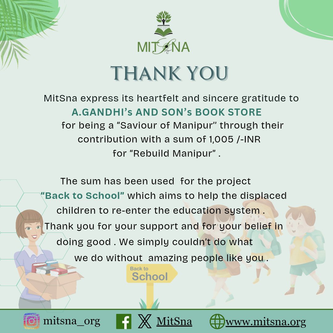 MitSna would like to thank our donors on behalf of the people of Manipur. Thank you for your support.

#manipurishealing
#rebuildmanipur
#MitSna #mitsna #mitsnahouse
#rebuildManipur
#SaveManipur
#SaveIndia
#education
#student #children
#stationery
#backtoschool #books #textbook