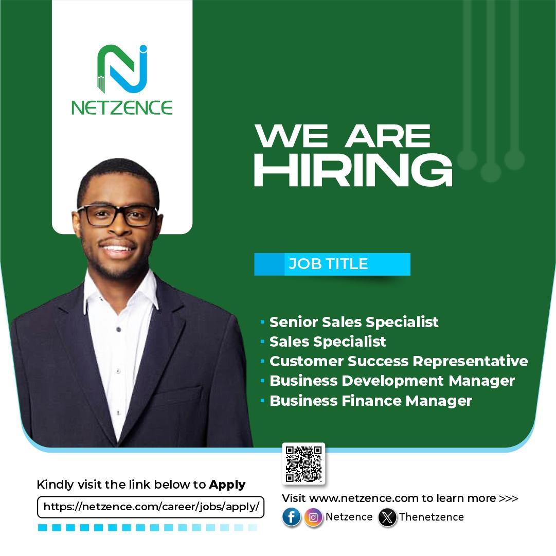 thenetzence's tweet photo. We are hiring. Join our exciting team of professionals tasked with building a better sustainable world.  

#sustainability #netzence #technology #UN #SDGs #UNSDGs #tech #global #worldwide #africa #nigeria #jobseekers #finance #abuja #lagos #naija #naijajobs #recruitment https://t.co/5Lx9ogBOaW