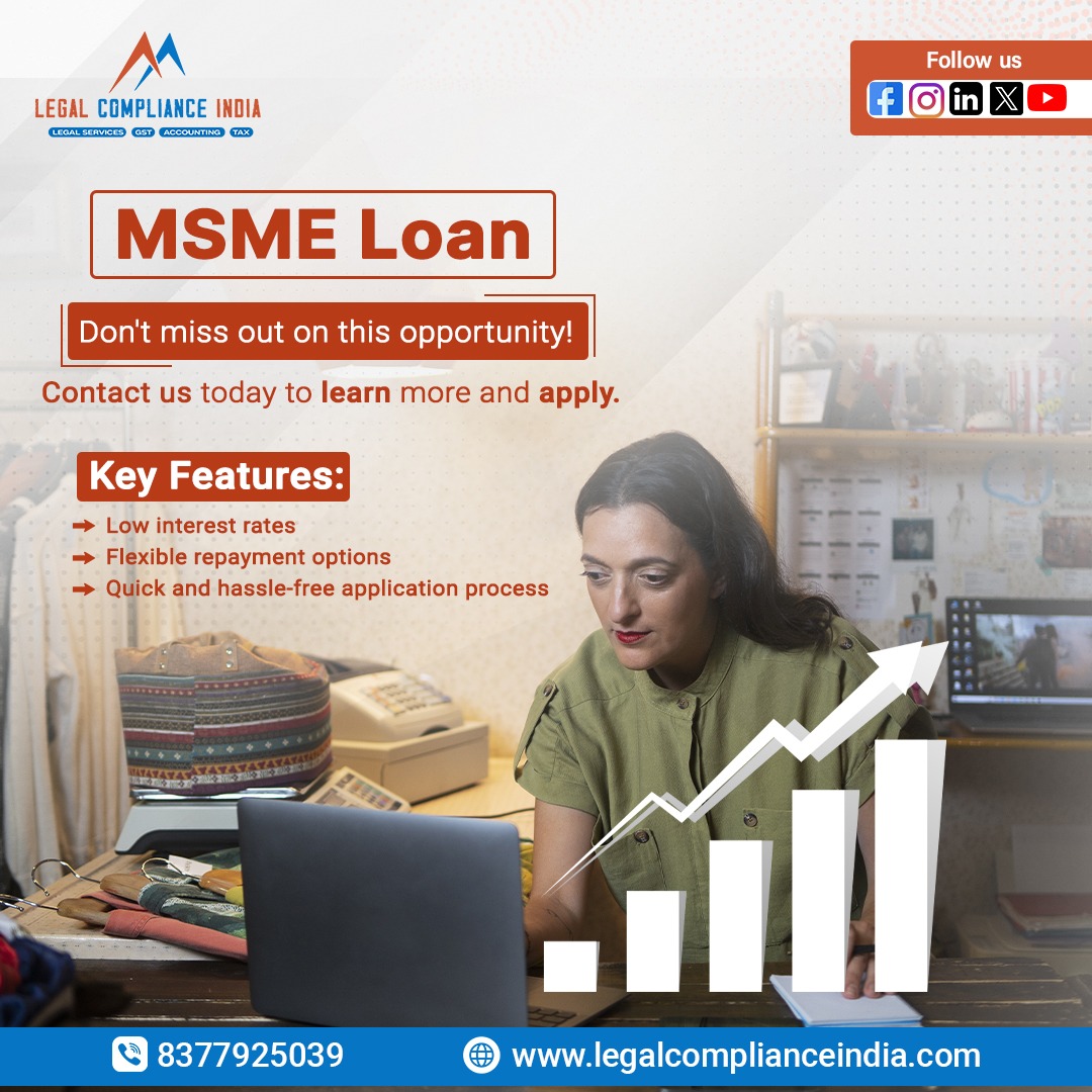 Compliance1001's tweet photo. Empower your business with MSME Registration. steps, big Small opportunities. 

Contact us today to get started!
𝐅𝐎𝐑 𝐌𝐎𝐑𝐄 👇
📞8377925039
🌐https://t.co/MUKuu3Psn8

#MSMERegistration #SmallBusinessGrowth #EmpowerBusinesses #MSMERegistration #legalcomplianceindia https://t.co/jdDJbZlsVF