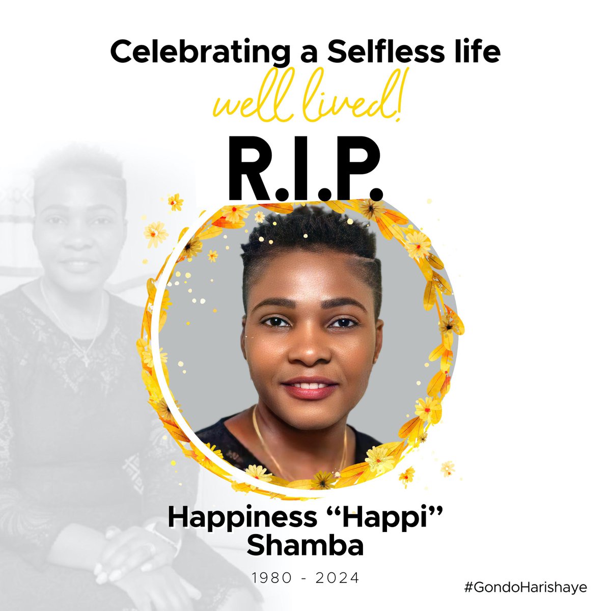 The Golden Eagles Football Club family joins our Vice Chairman, Zeph Shamba, in celebrating the life of his dearly departed wife and friend, Happiness. Hers was a life well lived and she will be missed by many.