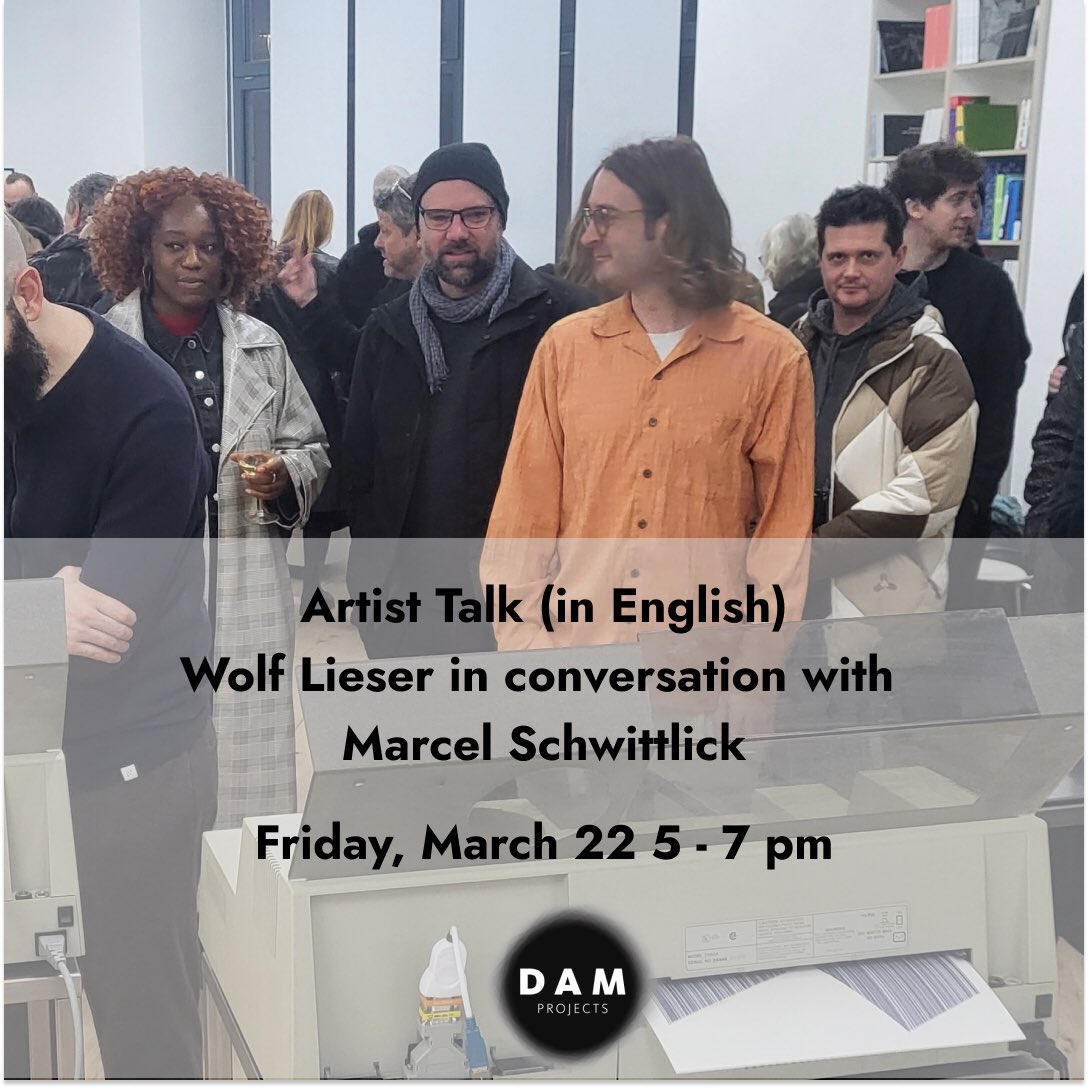 Join us Fri, March 22 from 5-7 pm! Wolf Lieser talks with Marcel Schwittlick (in English) about his unique generative art using plotter drawing. Discover Schwittlick’s career, ties to NFTs, and passion for old pen plotters. Free admission, book in advance at office@dam.org!