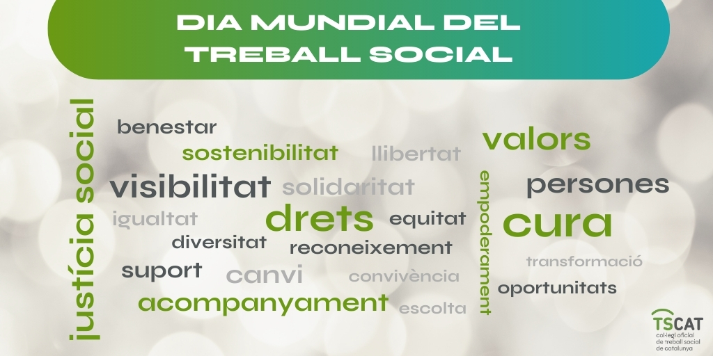 Moltes felicitats a totes les treballadores i treballadors socials! Avui és el #DiaMundialdelTreballSocial!! 💚💪

És un día per celebrar, per #visibilitzar i per #reivindicar els valors de la professió. Un dia per explicar tot allò que fem i que som.

🟩 Som una professió en