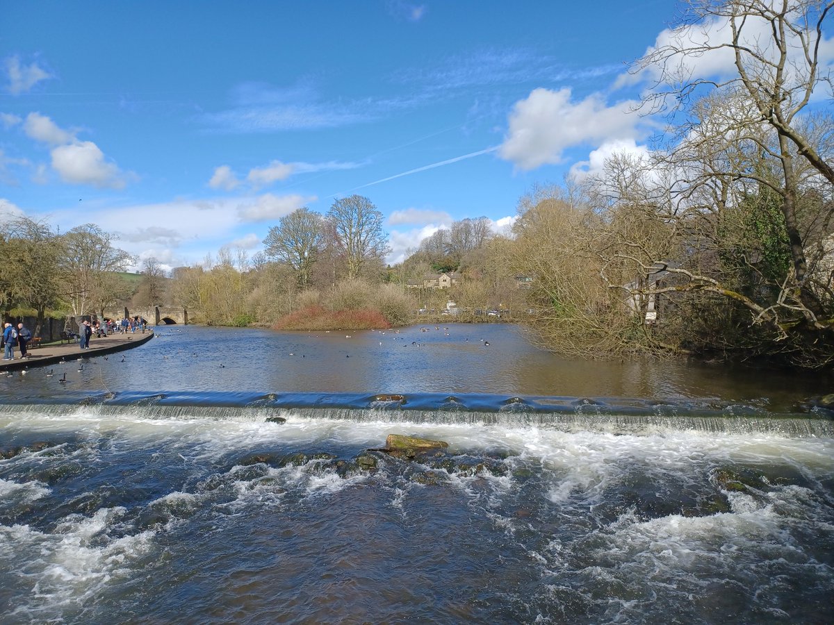 View from 'padlock bridge' over the Wye in Bakewell.  #bakewell #tuesday