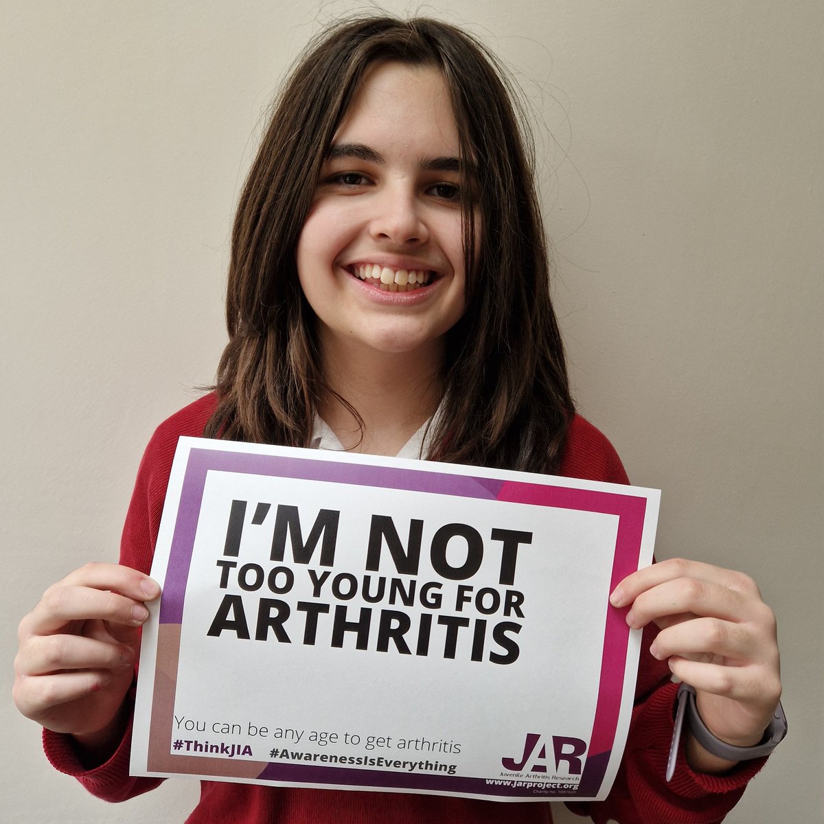 My amazing daughter who has had #JIA since the age of 2. Read more at facebook.com/share/p/porqaS… #WORDDay2024 @JARProject @WORDDay_org @eular_org @RheumatologyUK @enca_network @JIAlearn @CLUSTER_Tweet #ThinkJIA #ChildrenGetArthritisToo