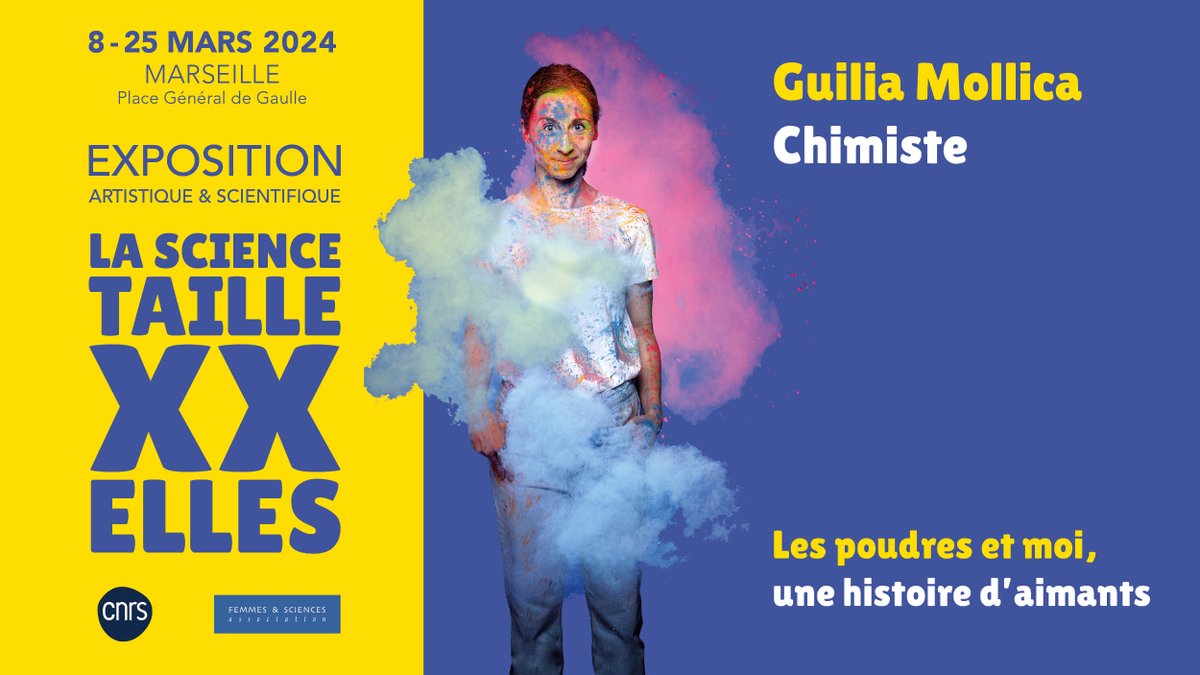 Le #holi de la #science_XXelles ! Entre @giuliamollica et les poudres, c’est une histoire d’aimants 🧲. Pour en savoir plus sur le parcours et les recherches de cette directrice de recherche au @cnrs à @IcrUmr7273 ➡️provence-corse.cnrs.fr/fr/personne/gi…