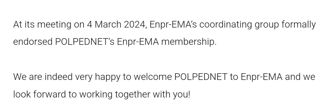It's official. We are part of the Enpr-EMA family!!! @EJPRareDiseases @c4c_network @AgencjaBadanMed @imid_warszawa @ICZMP @ECHOhospitals @consorziocvbf @eptri_aisbl @EMA_News