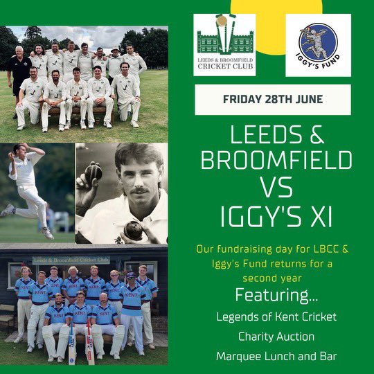 Please see our first 2 games of the season, would be great to see some new faces along to support people doing amazing things in the community @BrainTumourOrg @IggysFUNd @HWCC1770 @LandBcricket these are 2 stunning grounds. Please share if you can #befriendly #iggy