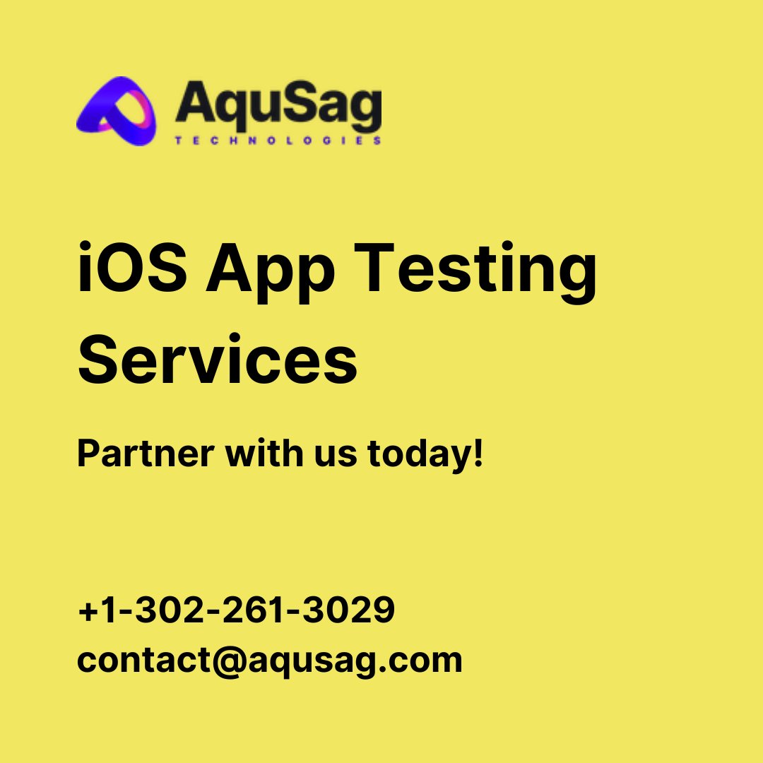 aqusag's tweet image. 📱✨ Elevate Your iOS App Quality with AquSag Technologies ✨🚀
AquSag Technologies adopts a systematic approach to iOS app testing, covering all aspects of your application's quality.
📞 +1 (302) 261-3029
🌐 aqusag.com/ios-app-testing
#testing #softwaretesting #iOSAppTesting