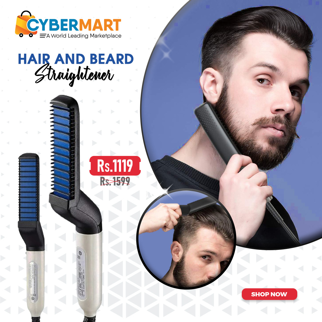 cybermartpak's tweet photo. Style on point, every day! 💇‍♂️✨ Our hair &amp; beard straightener is the secret to a polished and sophisticated look. Make your styles in a couple of minutes. Order now to enjoy 30% OFF.

Shop Now: https://t.co/4J5uFQOr9N

#beardstraightener #hairstraightener #CyberMartPK #shopping https://t.co/FMXufHH7m7