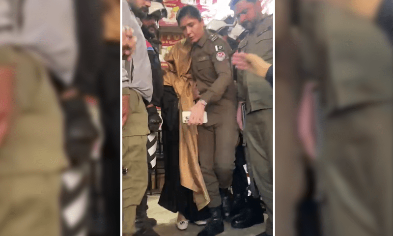 voicepkdotnet's tweet photo. #Harassment of a woman in #Lahore's #Ichhra Bazaar:
An anti-terrorism court has remanded three suspects in #police custody over their involvement in harassment of a woman wearing a shirt with #Arabic print.