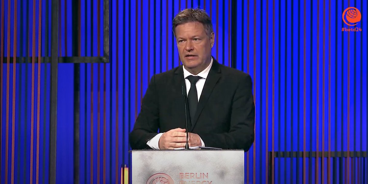 greensofa_betd's tweet photo. We are honored to welcome German Federal Minister for Economic Affairs and Climate Action 🇩🇪 Dr Robert Habeck @BMWK at the 10th Berlin Energy Transition Dialogue 2024 in the Federal Foreign Office in #Berlin, #Germany!  Watch his #openingspeech on our #livestream!   
#betd24 #10years #3xRenewables #RenewablesNow #acceleratingRE #energytransition @BMWK @GermanyDiplo @AuswaertigesAmt @bEEmerkenswert @BSWSolareV @dena_news