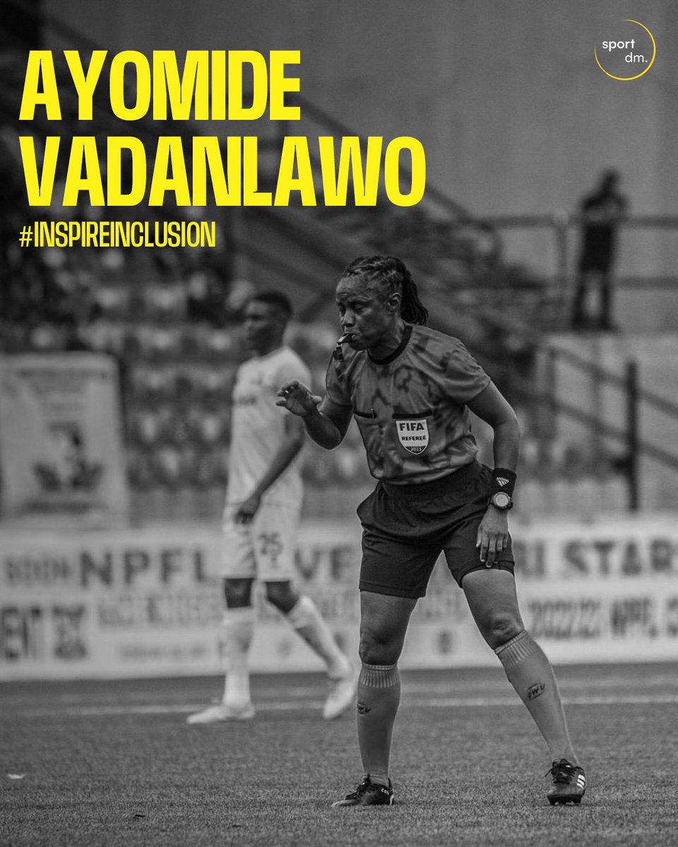 🇳🇬 Nigerian referee Ayomide Vadanlawo is a true champion for female excellence. 🙌🙌

Her dedication and exceptional skill on the field this #WomensHistoryMonth empower the next generation to dream big and break barriers. 

#SportDM
#HerVoice #InspireInclusion