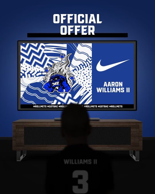 AaronWilliamsII's tweet photo. I am extremely blessed and honored to receive a(n) offer from Mayville State University #AGTG🙏🏾! #GoComets⚪️🔵 https://t.co/QazG9AEzWG