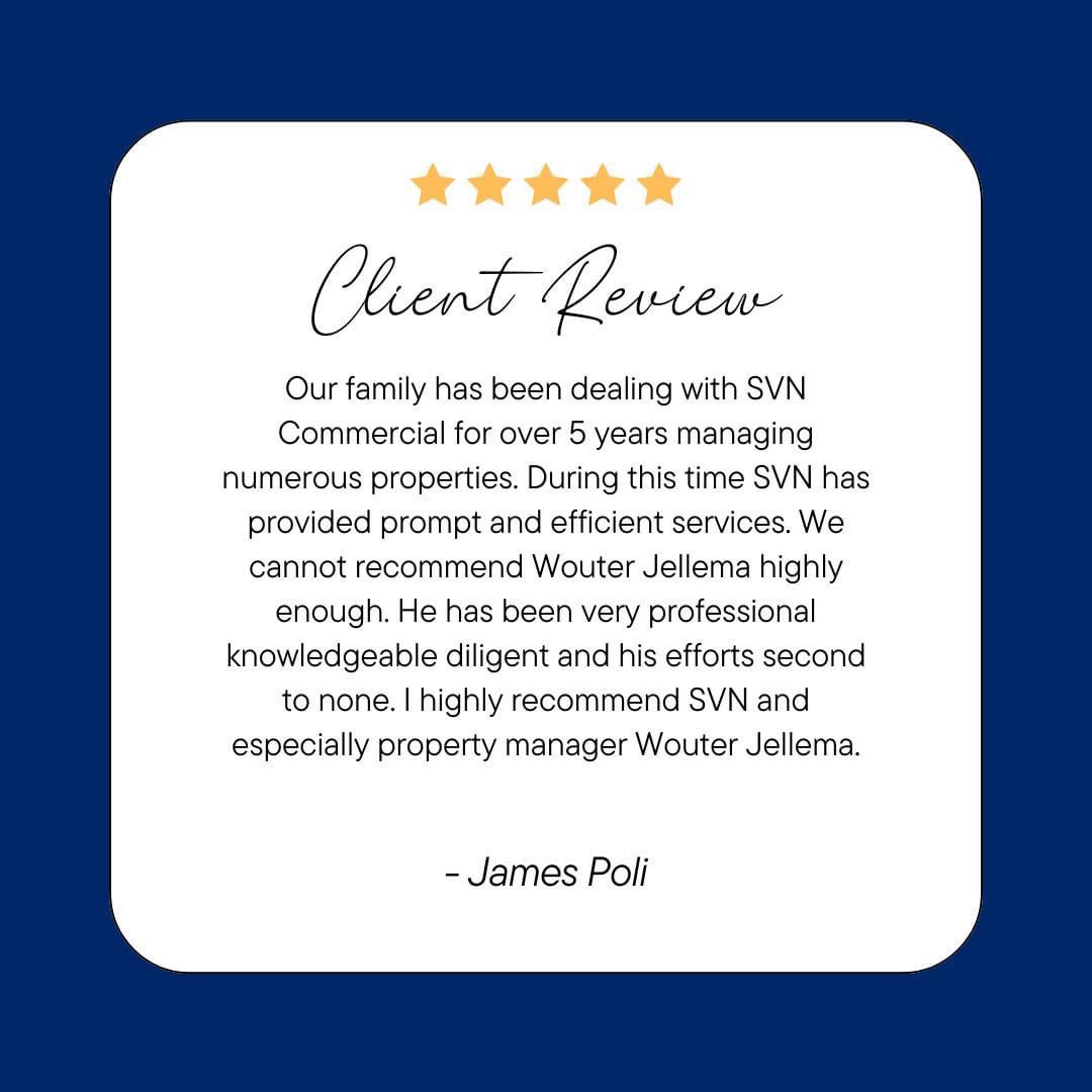 Big shoutout to James for the fantastic review! 🌟 

Thank you for your kind words!

#svnperth #svndifference #commercialrealestate #cre #commercialproperty #clienttestimonial #review