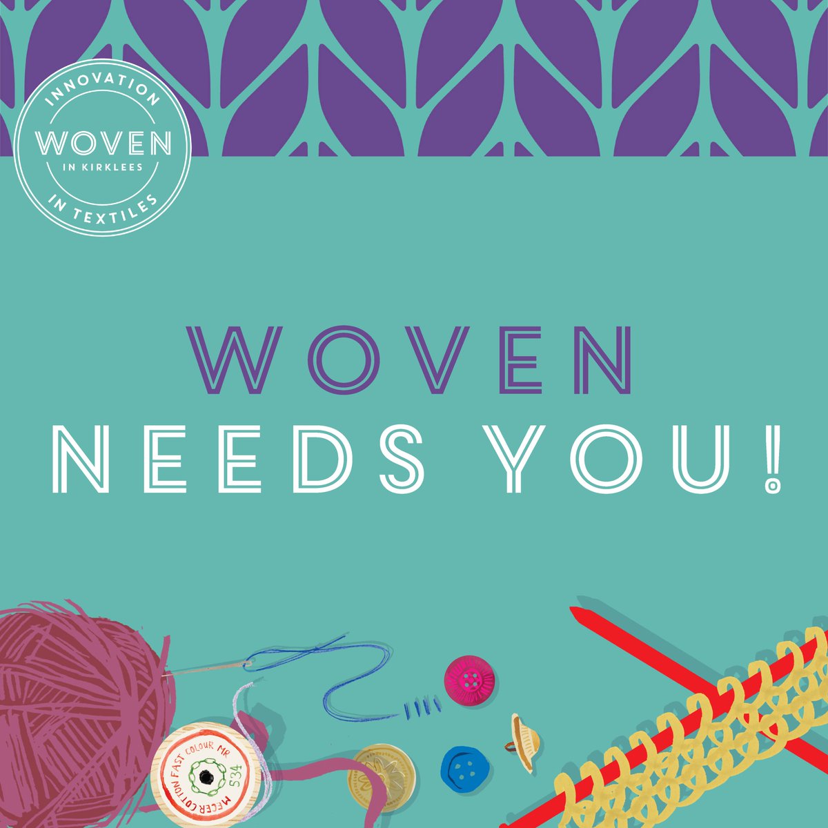 **Calling all those working in the textiles industry/textiles business owners** We'd like to know what you think of #WOVENinKirklees, & what you'd like from the festival in the future. Please fill out our short online survey: hatchprojects.wufoo.com/forms/m1xc33l6…