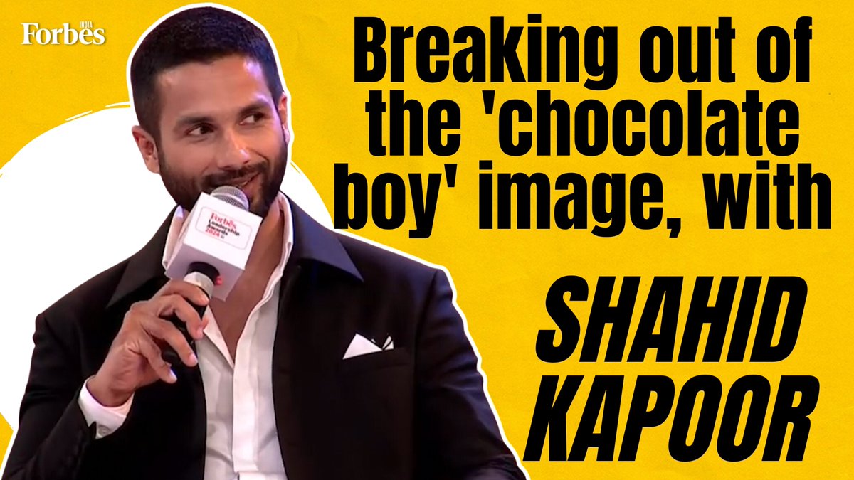 Watch the full interview with @shahidkapoor at the Forbes India Leadership Awards 2024. The actor was at his candid best, and spoke about why he chases complex characters, feeling like an 'outsider' in the industry, and his evolution as a star, with Forbes India's @kunaljp 🔗: