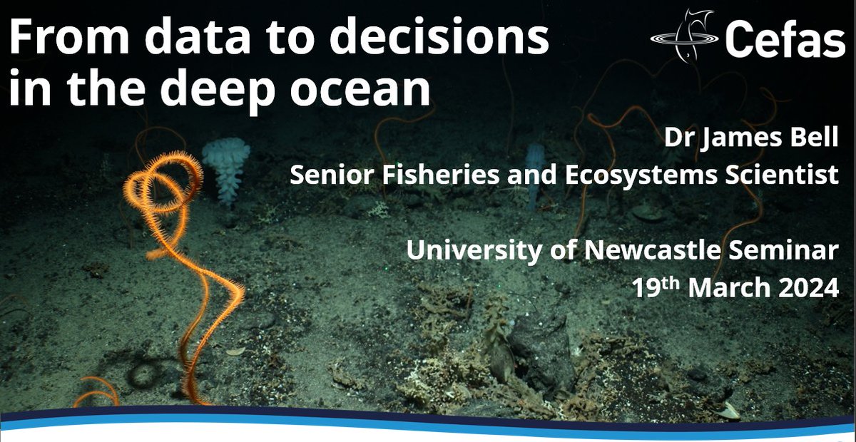Headed up to Newcastle Uni to give seminar on my #deepsea research in @CefasGovUK and life as a marine scientist in the civil service