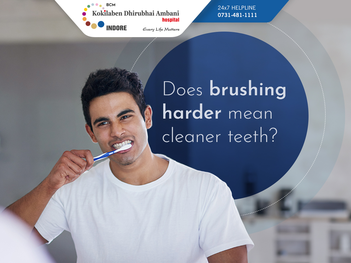 KDAHIndore's tweet image. Brushing too hard can harm enamel, cause sensitivity, and damage gums. Use a soft-bristled brush with medium pressure for optimal oral health. #WorldOralHealthDay #DentalCare #EnamelProtection #GumHealth #SensitiveTeeth #OralHygiene