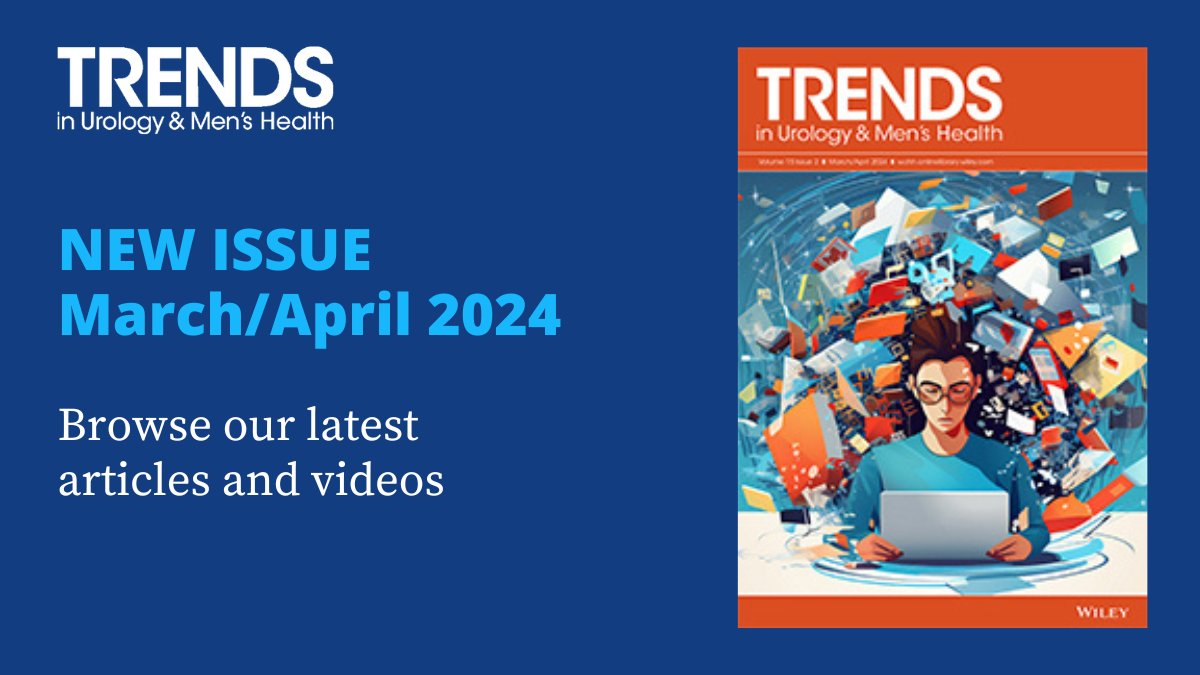 TrendsMenHealth's tweet photo. Check out our new issue of Trends articles and videos. Key topics include first responders, urethral imaging, catheter care, prostate cancer screening/guideline, creating a personal brand and managing patient information.  

Browse the full issue here: https://t.co/r4aMF9hZcR https://t.co/fzwyHinzsh