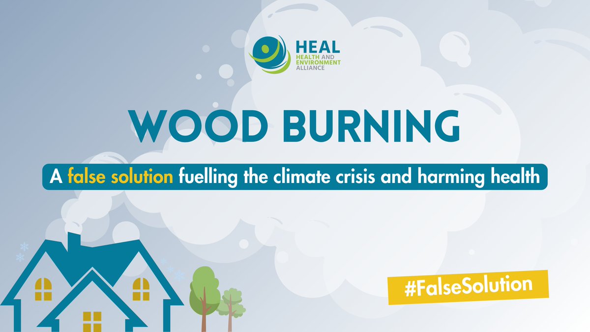 ❄️🏠 #WoodBurning may seem harmless and cosy, but the resulting #AirPollution seriously harms people's health. 🪵🔥 Our new infographic shows why burning wood is a #FalseSolution for the climate crisis that's bad for our health: ow.ly/4jbQ50QWorw 🧵👇 A thread