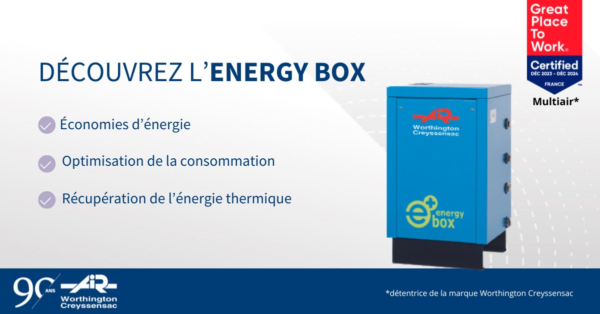Creyssensac's tweet photo. Avec la hausse des coûts énergétiques, adoptez l'Energy box  ! 🤝
Peu encombrant, cet équipement à système de récupération d’énergie est la solution clé en mains produisant l’eau chaude gratuitement pour différentes applications ✅
En savoir plus👇
https://t.co/CLwrgWBQ1X https://t.co/6Z5oZdOZNt