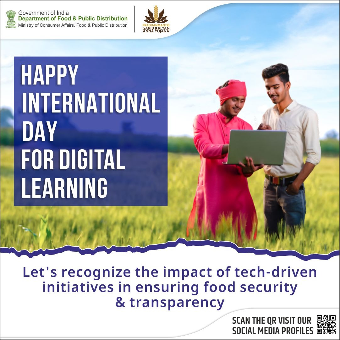 fooddeptgoi's tweet photo. As we celebrate International Day for Digital Learning, let's acknowledge the change tech innovations have brought in ensuring food security & bringing transparency.
#InternationalDayForDigitalLearning https://t.co/K0zBgpHw5l