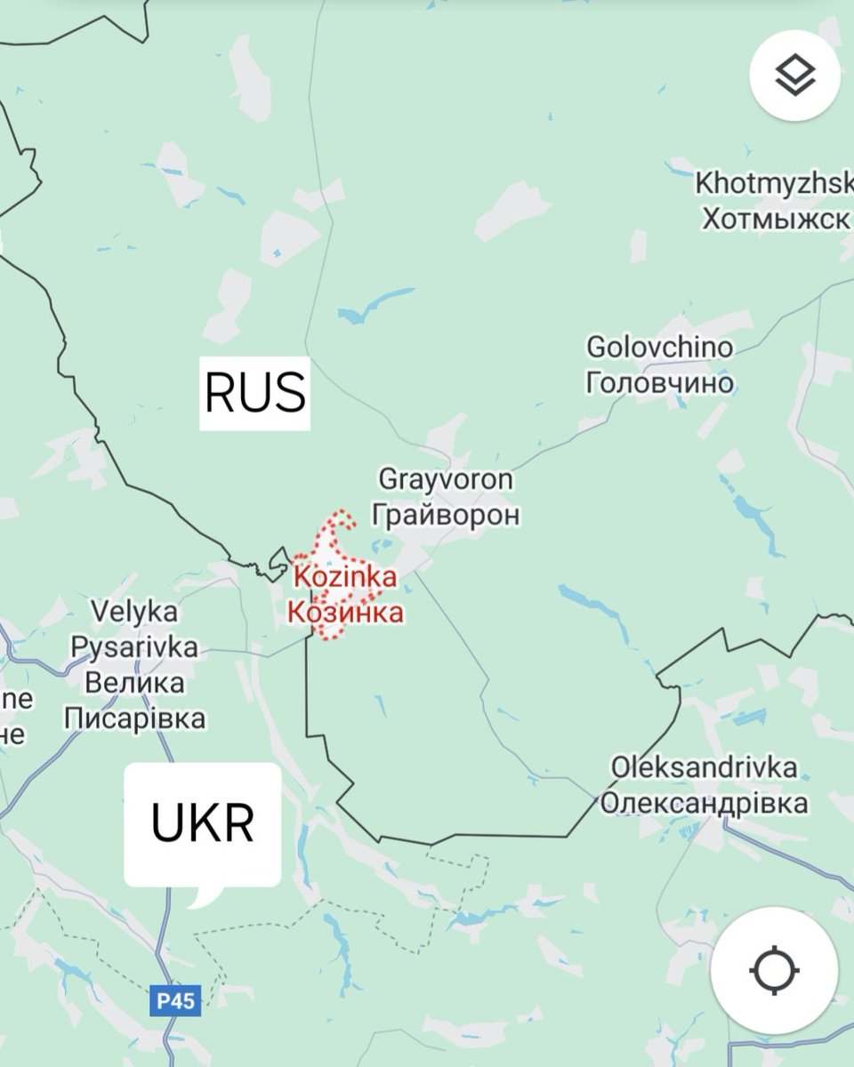 TWMCLtd's tweet photo. I've not been able to confirm reports that #Russia's troops have left the village of #Kozinka in #Belgorod.

The next village along, #Grayvoron, is completely without power after today's shelling.

The local governor says 16 civilians have been killed + 98 injured this week. https://t.co/2QXbZEWXtZ
