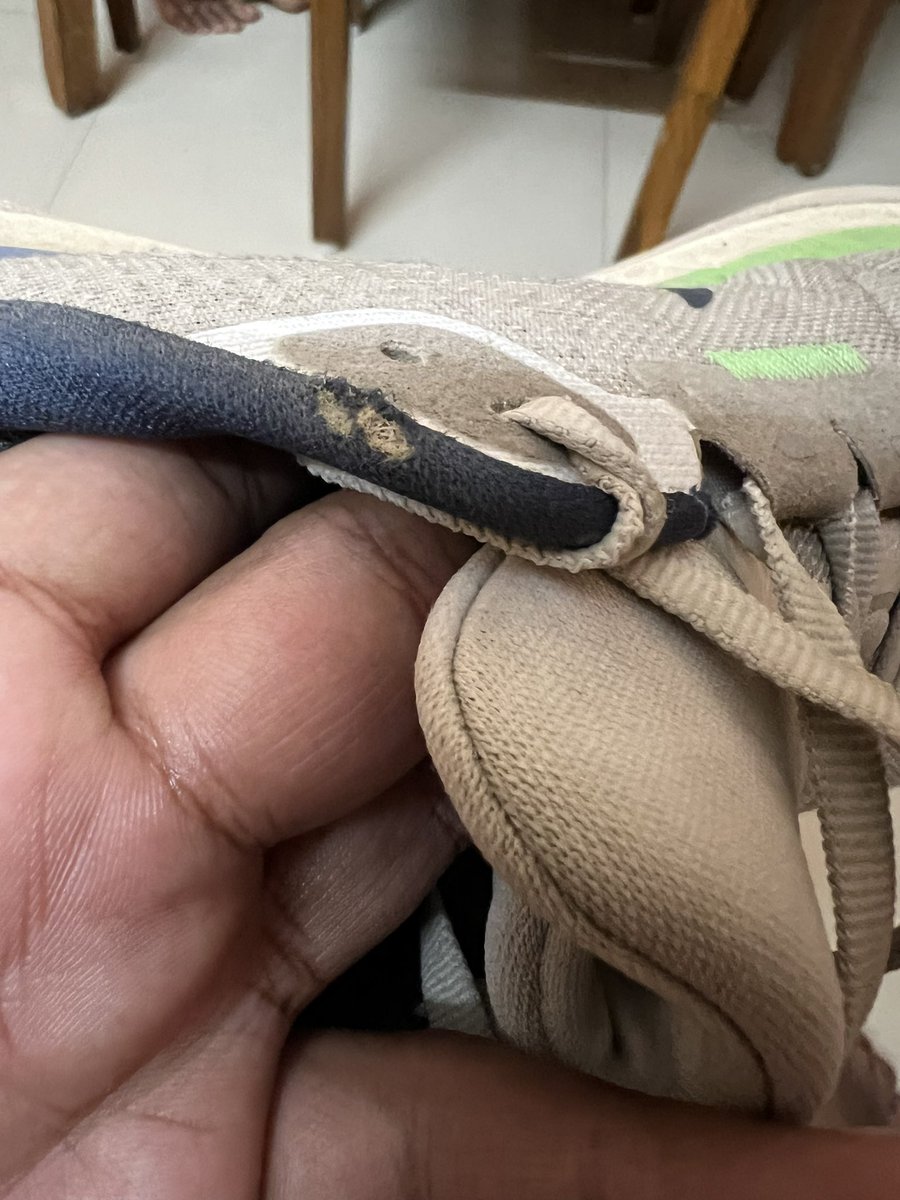 23_Neeraj's tweet photo. @NikeService Please help me get a refund. I got this running shoe Nike Vomero 17 from Nike App, In January 2024,I hardly did any running in it,most did walks in it,and this shoe developed  holes in the fabric within 1 month of use.What has happened to Nikes quality? https://t.co/j0Q9v3xAgM