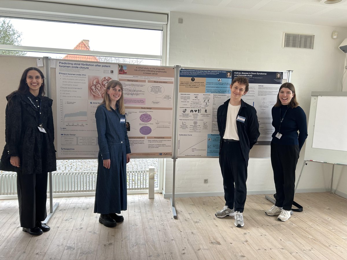 Our amazing research year students at this year's Congress for Medical Student Research at @SandbjergGods 🤩 Huge congratulations to Fatima Chami for winning Best Poster Award in the heart/lung session 👏 @AarhusUni @AUHdk