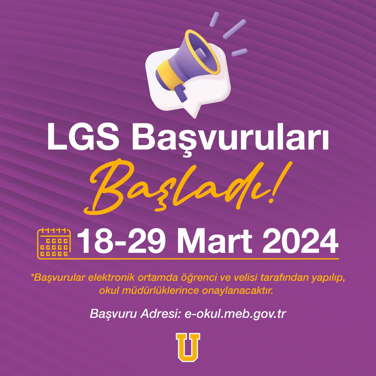 📢 Liselere Geçiş Sistemi Sınavı (LGS) başvuruları bugün başladı. 🙌🏻
 
📌Detaylı bilgi almak ve başvuru sürecindeki önemli tarihleri öğrenmek için sağa kaydır! 👉🏻
 
#UğurluOlmak #LGS