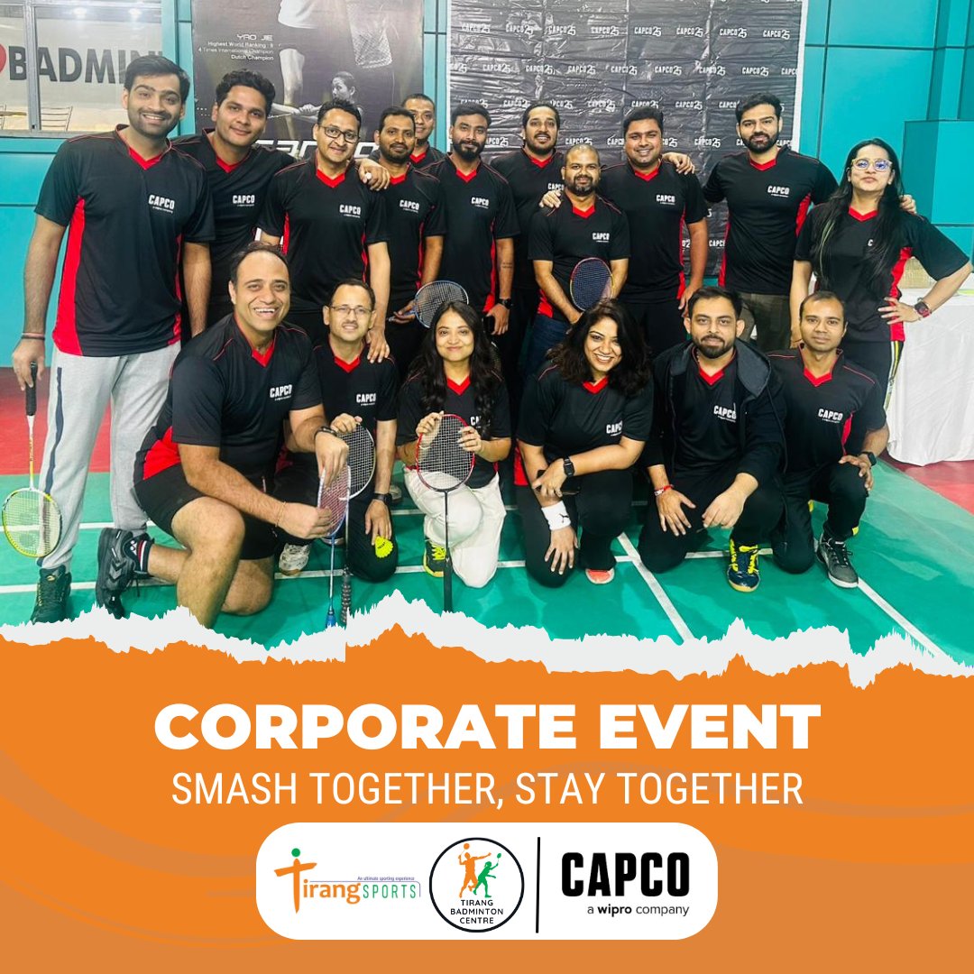 TirangSports's tweet photo. Welcomed corporates from @Capco (A @Wipro Co.) for their corporate sports event at Tirang Badminton Centre Goyla Vihar, Near Dwarka Sector 19. To book your corporate event, please call 9773582228 

#corporate #HR  #EmployeeEngagement https://t.co/cC9IKFpg8S