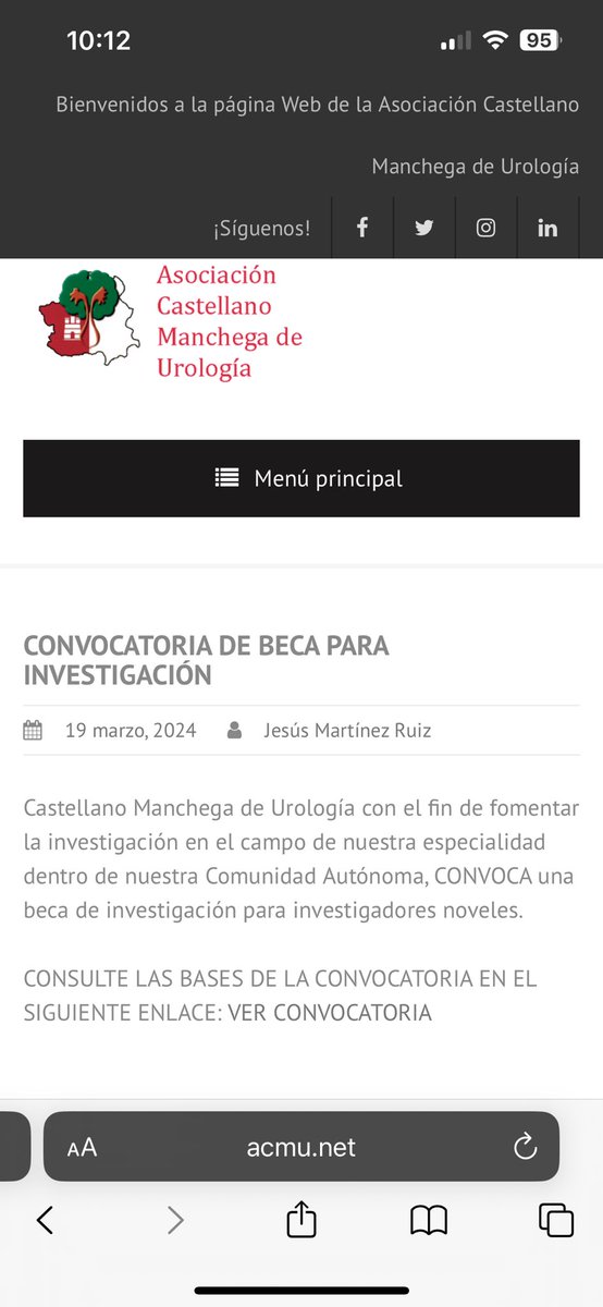 Nueva convocatoria de beca para la investigación
acmu.net/?p=1211