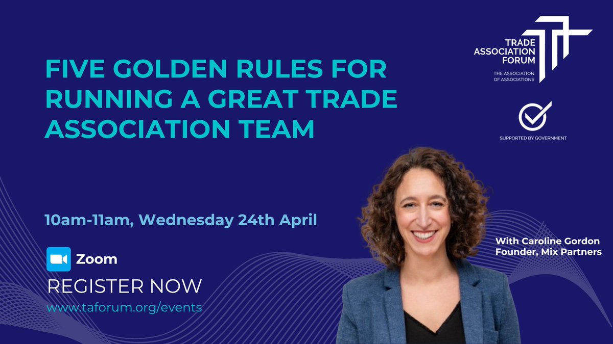 Join leadership and team coach Caroline Gordon for an insightful exploration of five crucial areas that can significantly impact your #TradeAssociation team’s effectiveness. Sign up below ⬇ us02web.zoom.us/meeting/regist…