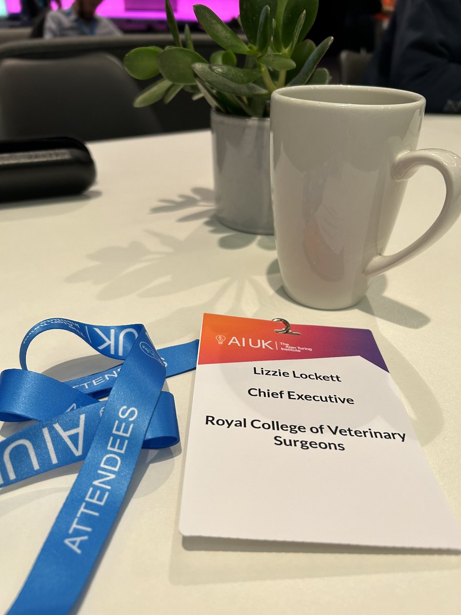 Outside my comfort zone at AI-UK / the Alan Turing Institute. ‘AI’ in the vet world usually means something else, but I need to get up to speed on this version, as <a href="/theRCVS/">Royal College of Veterinary Surgeons</a> regulation needs to strike the right balance of safeguarding animal health &amp; welfare, &amp; enabling innovation