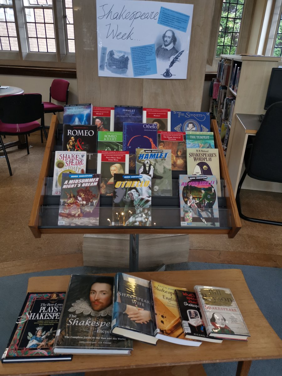 We also have a small display to commemorate the genius of Britain's most well-known playwright- why not learn more about the life and background of The Bard or try reading a new play <a href="/RMSforGirls/">RMS for Girls</a> <a href="/EngDeptRMS/">RMS English Dept</a> <a href="/RMSSixthForm/">RMS Sixth Form</a>