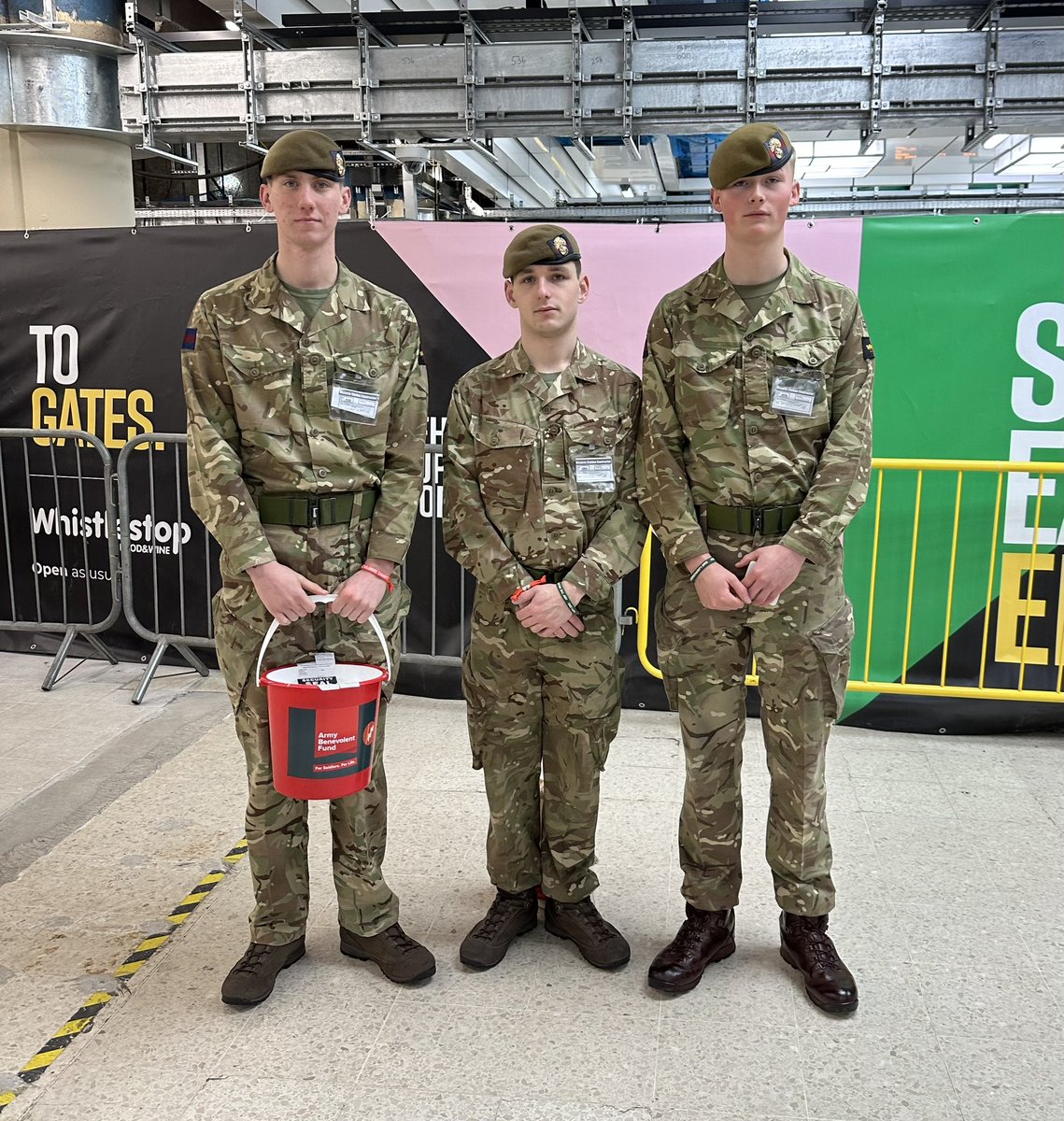 We are here today with Soldiers from Nijmegen Company @GrenadierGds collecting at @NetworkRailVIC station raising funds for the @ArmyBenFund A big thank you to the soldiers for their hard work and support. If you are passing please come and say hello. #ForSoldiersForLife