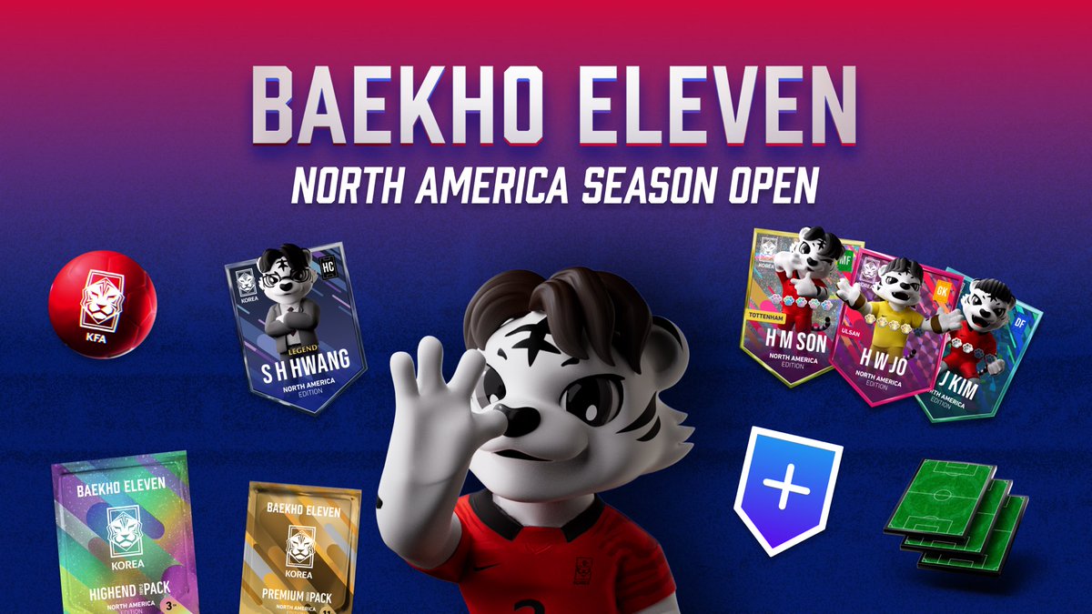 Daehongofficial's tweet image. 🐯BAEKHO ELEVEN🐯
NORTH AMERICA SEASON OPEN!🔥

#web3 #web3card #loyaltyprogram #kfa

🎁News! &amp;gt;&amp;gt; pf.kakao.com/_lEvSG
🎮Play! &amp;gt;&amp;gt; baekhoeleven.com