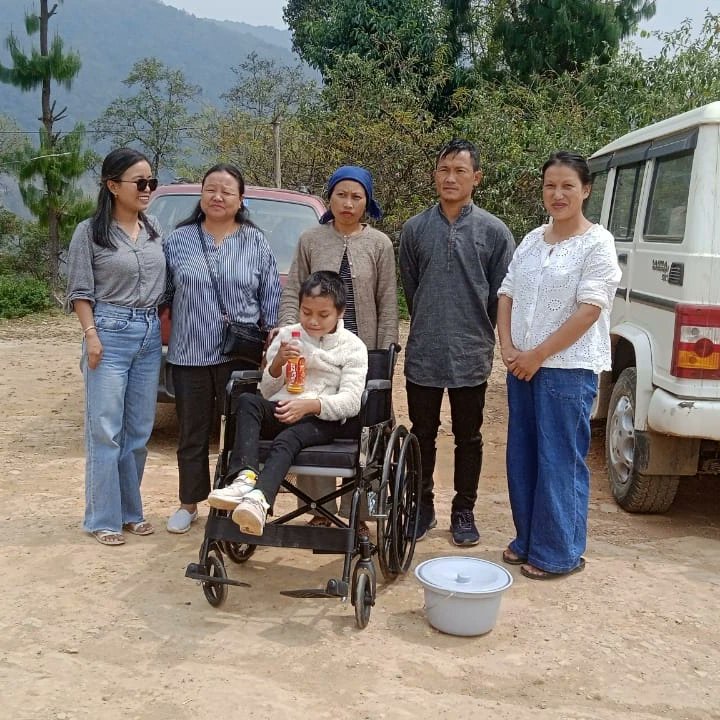 As part of the partnership between the NSRLM,SCPD & NSDF & joint advocacy programs, wheelchairs were gifted to children of SHG women at Botsa,Kohima and Satakha, Zunheboto. In the photo: Diethono Nakhro, State Commissioner SCPD & Ashe Kiba @mygovnagaland @day_nrlm @scpdnagaland