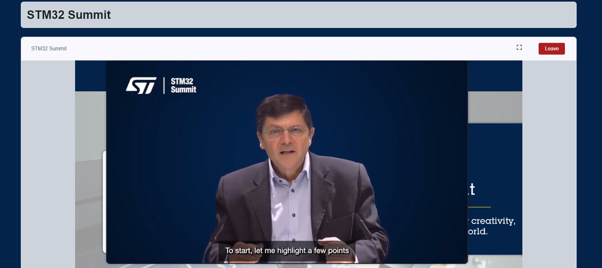 ST_World's tweet image. 📍 Live updates from #STM32summit! With Ricardo De Sa Earp: &quot;Among the many areas in which we innovate, there are three of particular focus: #security, #connectivity, and increasing autonomy enabled by #edgeAI.&quot;