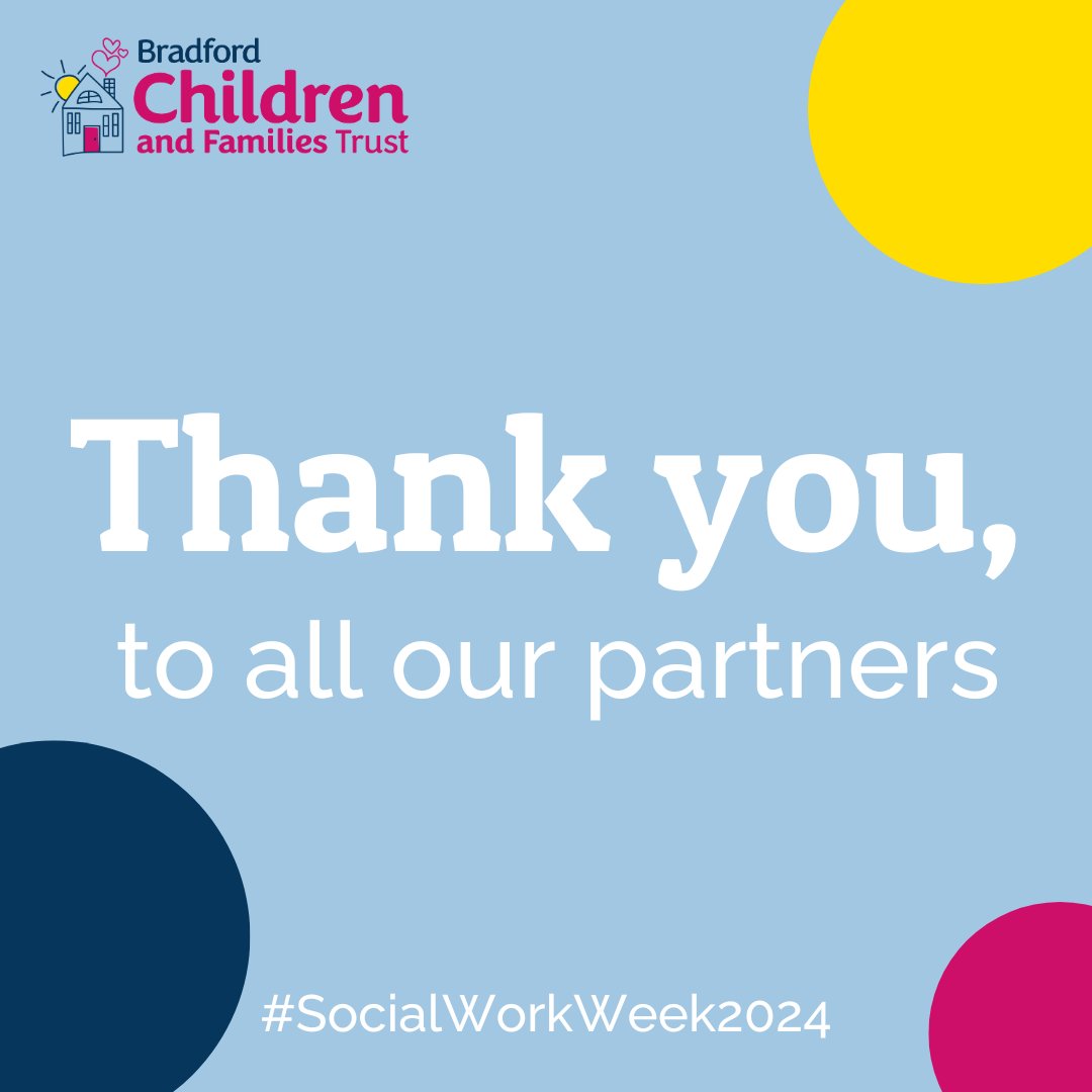 We're celebrating #SocialWorkWeek2024 this week, so we'd like to say a huge thank you to all our partners🤝